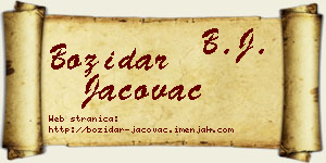Božidar Jačovac vizit kartica